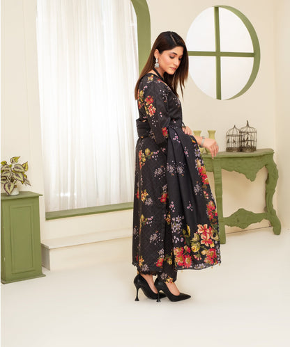 CREATION KHADDAR 3PC WITH KHADDAR PRINTED SHIRT & TROUSER-903 - QQ