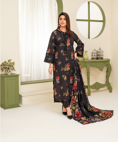 CREATION KHADDAR 3PC WITH KHADDAR PRINTED SHIRT & TROUSER-903 - QQ