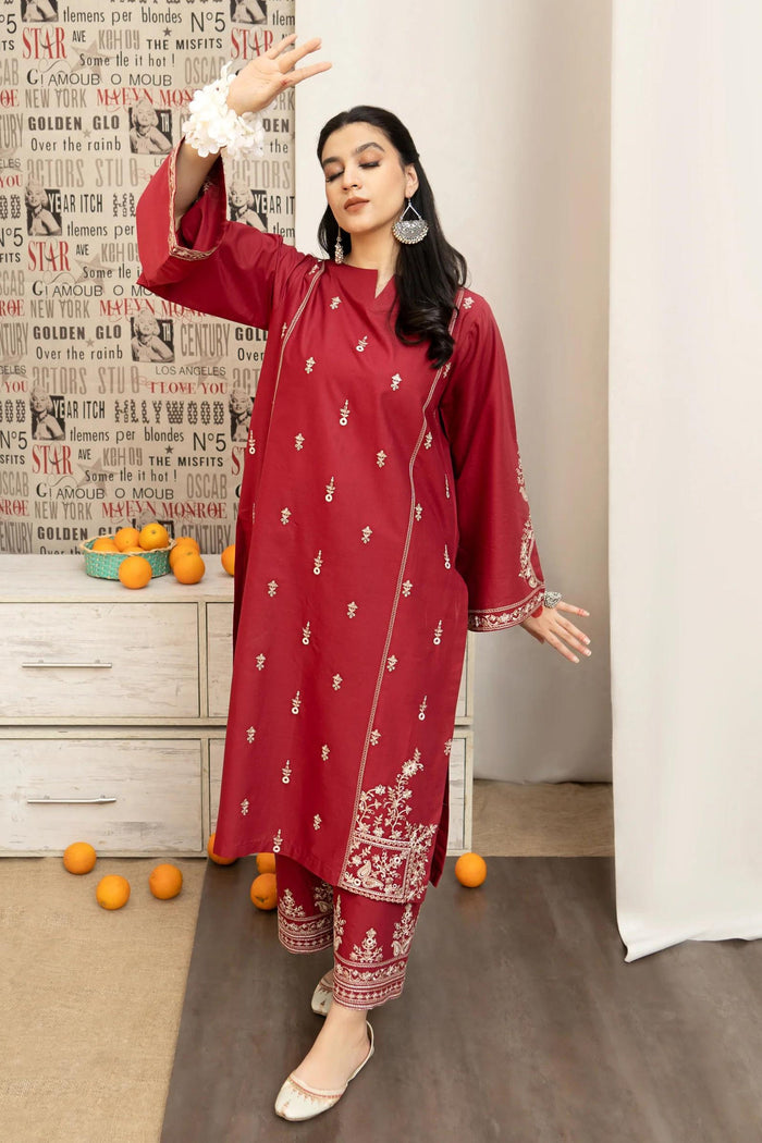 3 PC Dhanak Embroidered Suit