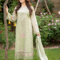 Dhanak-3PC Embroidered Shirt with Organza Embroidered Dupatta- 3386