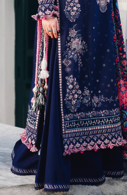 Dhanak-3PC Embroidered Shirt with Digital Printed Wool Shawl -3122 - QQ