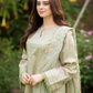 Dhanak-3PC Embroidered Shirt with Organza Embroidered Dupatta- 3386
