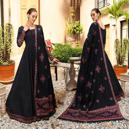 Bareeze Dhanak 3PC Embroidered With Dhanak Shawl Embroidered-132 - QQ
