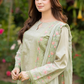 Dhanak-3PC Embroidered Shirt with Organza Embroidered Dupatta- 3386
