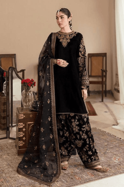 Velvet 3PC Embroidered-951 - QQ
