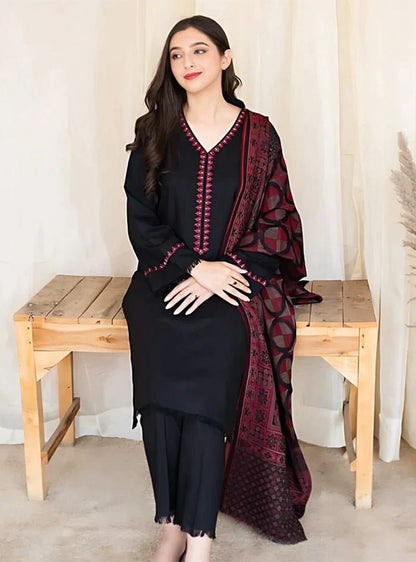 Dhanak 3PC Embroidered-622 - QQ