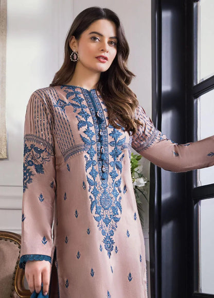 Lawn-3PC Embroidered With Chiffon Dupatta-5063 - QQ