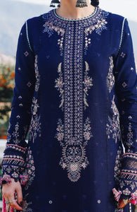 Dhanak-3PC Embroidered Shirt with Digital Printed Wool Shawl -3122 - QQ