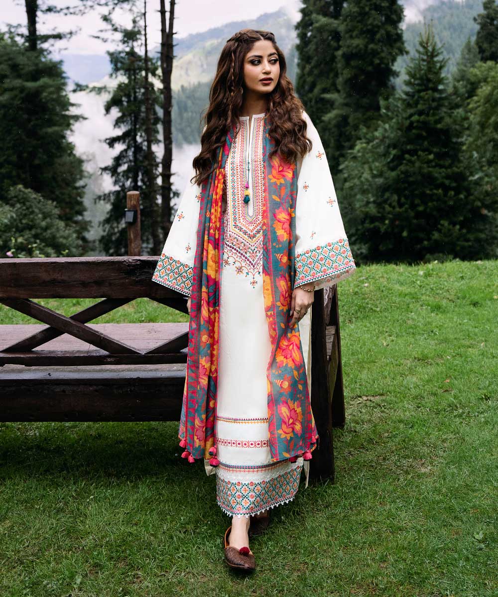 3 Piece Embroidered Lawn