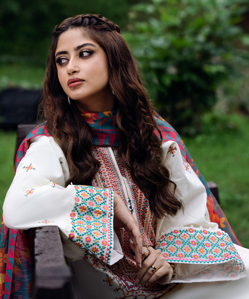 3 Piece Embroidered Lawn