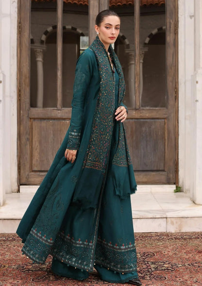 3PC Lawn Embroidered Shirt With Digital Printed Jauqard Dupatta-5128 - QQ