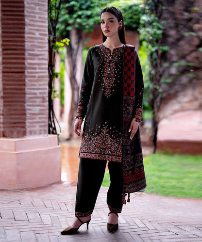JAZMIN 3PC Dhanak Embroidered Shirt With Printed Dupatta-678 - QQ