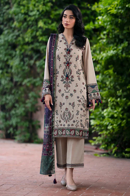 JAZMIN Khaddar 3PC Embroidered Q0467