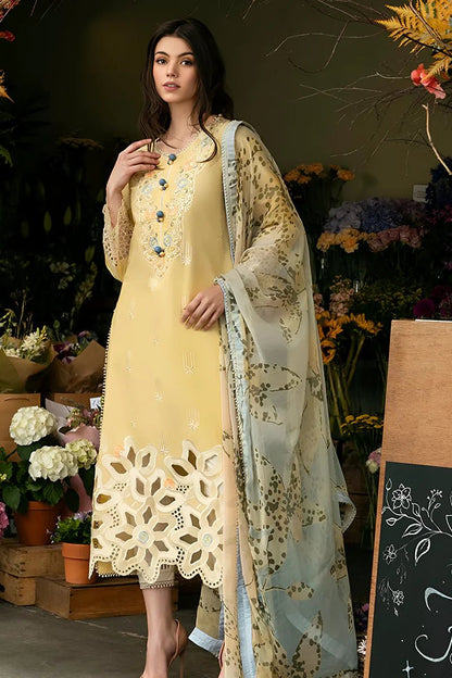 Lawn-3PC Embroidered with Digital printed Dupatta-5134 - QQ