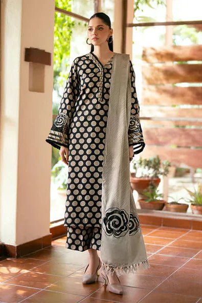 3PC LAWN PRINTED SHIRT WITH LAWN PRINTED DUAPTTA AND TROUSER-4004 - QQ