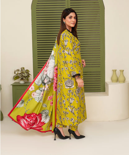 CREATION KHADDAR 3PC WITH KHADDAR PRINTED SHIRT & TROUSER-902 - QQ