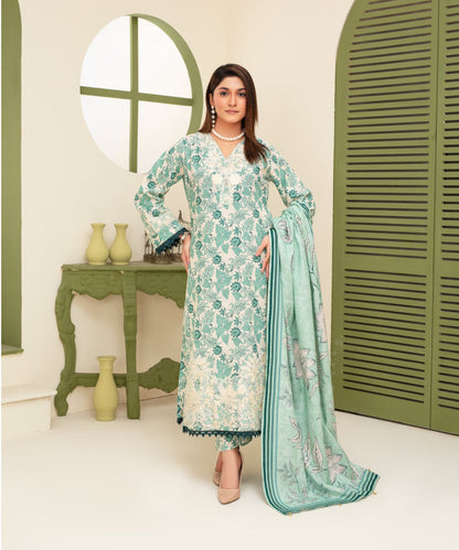 CREATION KHADDAR 3PC WITH KHADDAR PRINTED SHIRT & TROUSER-906 - QQ