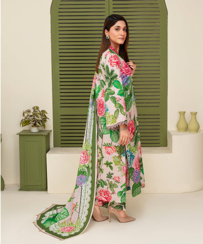 CREATION KHADDAR 3PC WITH KHADDAR PRINTED SHIRT & TROUSER-918 - QQ