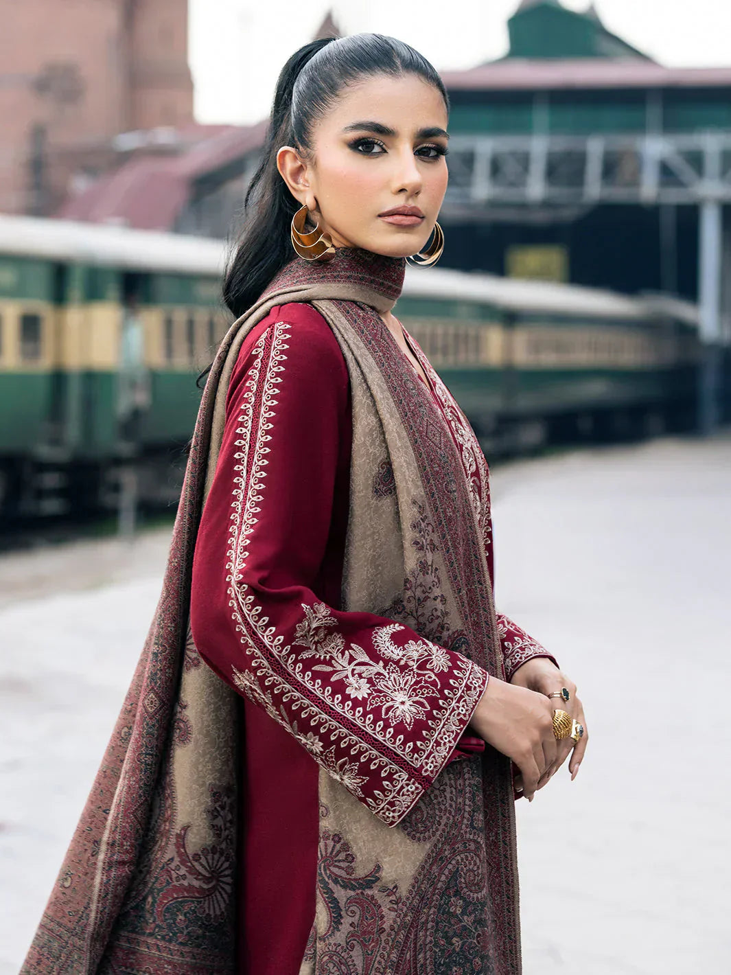 Lawn-3PC Embroidered Shirt with Digital Printed Jacquard Dupatta-1148