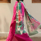 3PC-Printed Lawn Shirt With Voile Printed Dupatta-1541