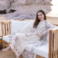 QALAMKAR 3PC Lawn Embroidered Shirt With Organza Embroidered Dupatta- 5013