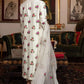 Silk 3PC Embroidered With Organza Embroidered Dupatta-1317