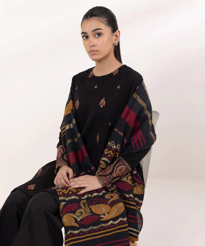 3PC Lawn Embroidered Shirt With Digital Printed Jacquard Dupatta-5174 - QQ