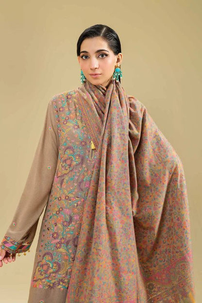 Lawn-3PC Embroidered Shirt With Digital Printed Jauqard Dupatta-5153 - QQ