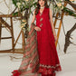 MUSHQ 3PC Chikankari Embroidered With Digital Printed Organza Dupatta-111