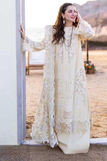 Dhanak-3PC Embroidered Shirt with Organza Digital Printed Embroidered Dupatta- 3360 - QQ