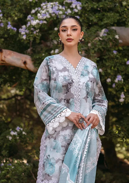 3PC Lawn Printed Shirt With Digital Printed Dupatta-1624 - QQ
