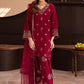 Dhanak -3PC Embroidered Shirt With Organza Embroidered Dupatta-3370