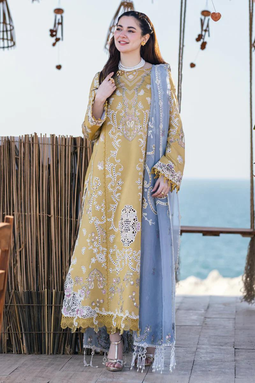 3PC LAWN EMBROIDERED Q480