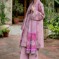 JAZMIN  3PC Dhanak Embroidered Shirt With Digital Printed Shawl-288