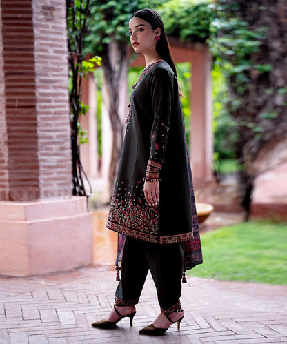 JAZMIN 3PC Dhanak Embroidered Shirt With Printed Dupatta-678 - QQ