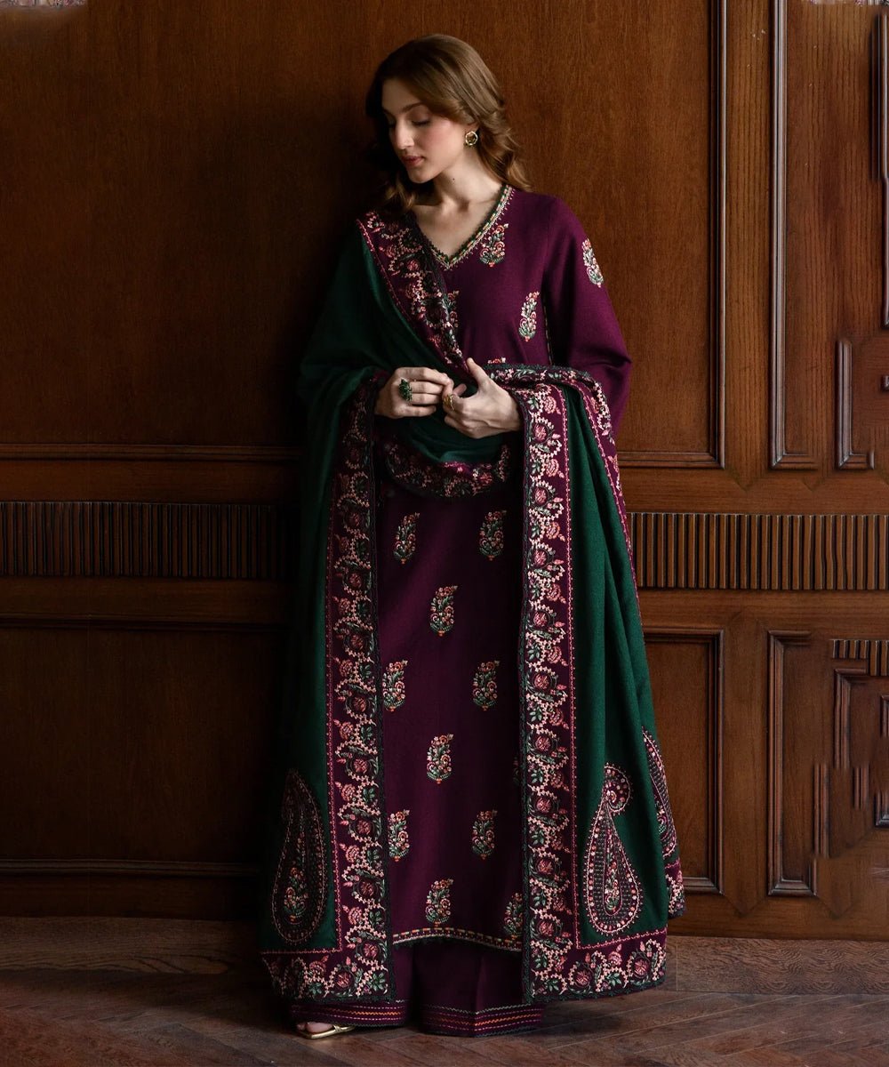 3PC Lawn Embroidered Shirt with Embroidered Dupatta-5168 - QQ