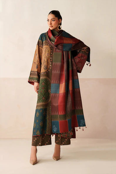 3PC LAWN PRINTED SHIRT WITH VOILE PRINTED DUAPTTA - 4016