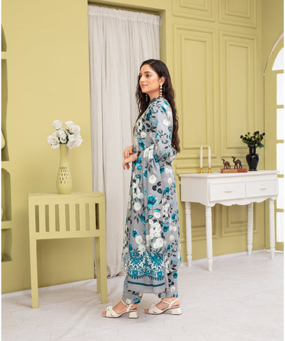 CREATION KHADDAR 3PC WITH KHADDAR PRINTED SHIRT & TROUSER-916 - QQ