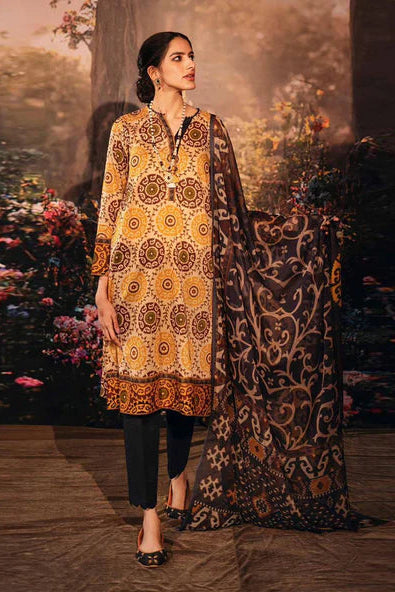 NISHAT 3PC Lawn Printed With Printed Voile Dupatta-754
