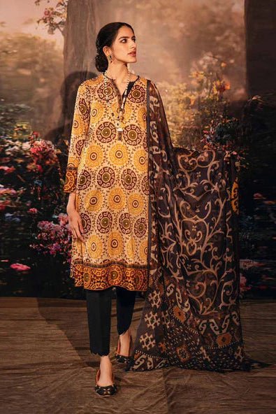 NISHAT 3PC Lawn Printed With Printed Voile Dupatta-754 - QQ