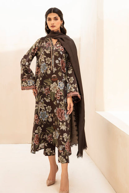 BAROQUE - 3PC Lawn Printed Shirt With Voile Printed Dupatta-1510 - QQ