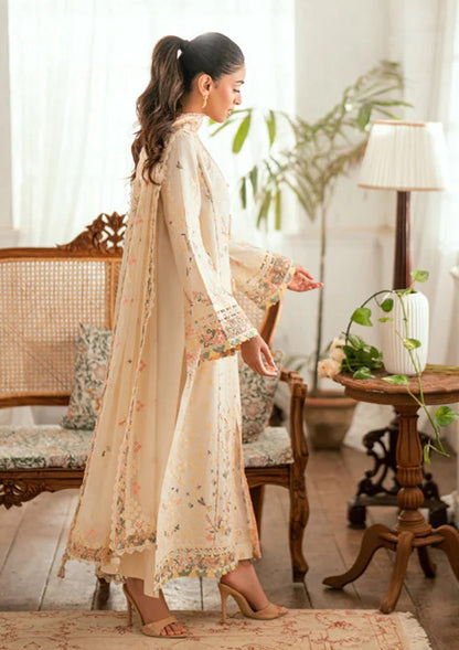 Dhanak-3PC Embroidered Shirt with Organza Embroidered Dupatta- 3368 - QQ
