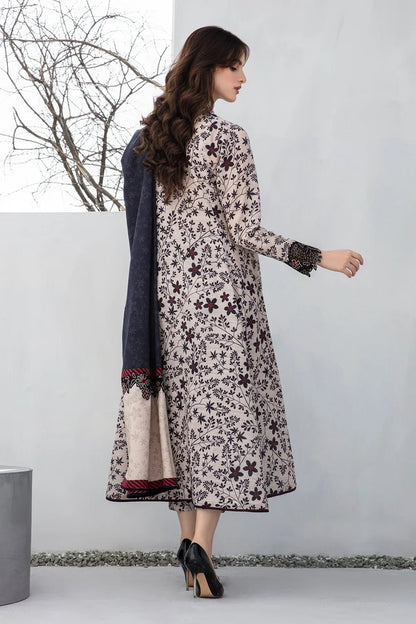 BAROQUE 3PC KARANDI PRINTED SHIRT WITH KARANDI PRINTED DUAPTTA AND TROUSER-802 - QQ