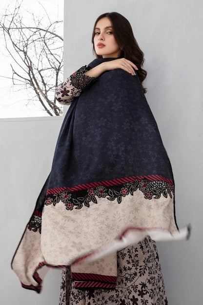 BAROQUE 3PC KARANDI PRINTED SHIRT WITH KARANDI PRINTED DUAPTTA AND TROUSER-802 - QQ