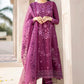 Dhanak-3PC Embroidered Shirt with Organza Embroidered Dupatta- 3242