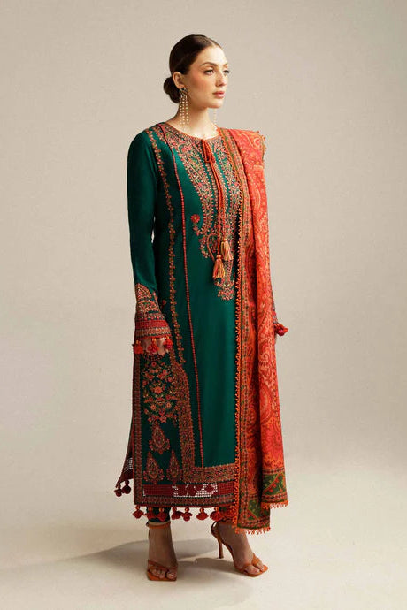 Lawn-3PC Embroidered with Digital Printed Jacquard Dupatta-5113