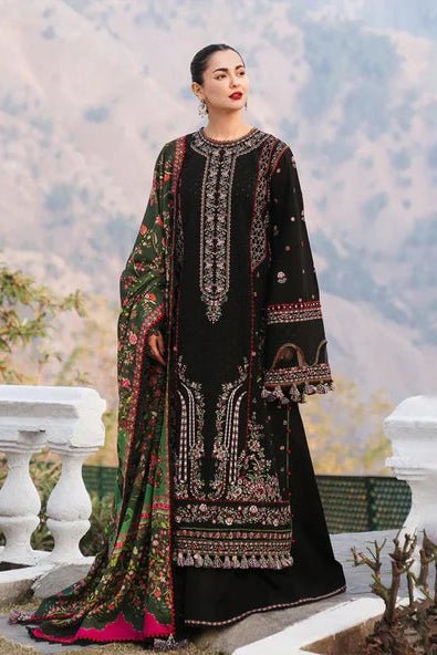Lawn-3PC Embroidered with Digital Printed Jacquard Dupatta-5132 - QQ