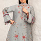 Lawn-3PC Chikankari Embroidered With Digital Printed Jacquard Dupatta-5192