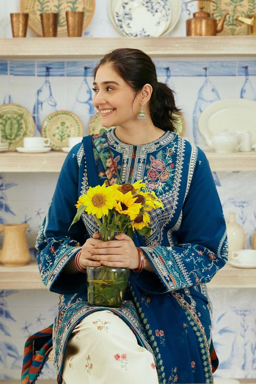 Zara ShahJahan 3pc lawn Embroidered Q653