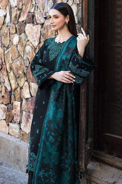 Lawn-3PC Embroidered Shirt with Digital Printed Jauqard Dupatta- 5098 - QQ